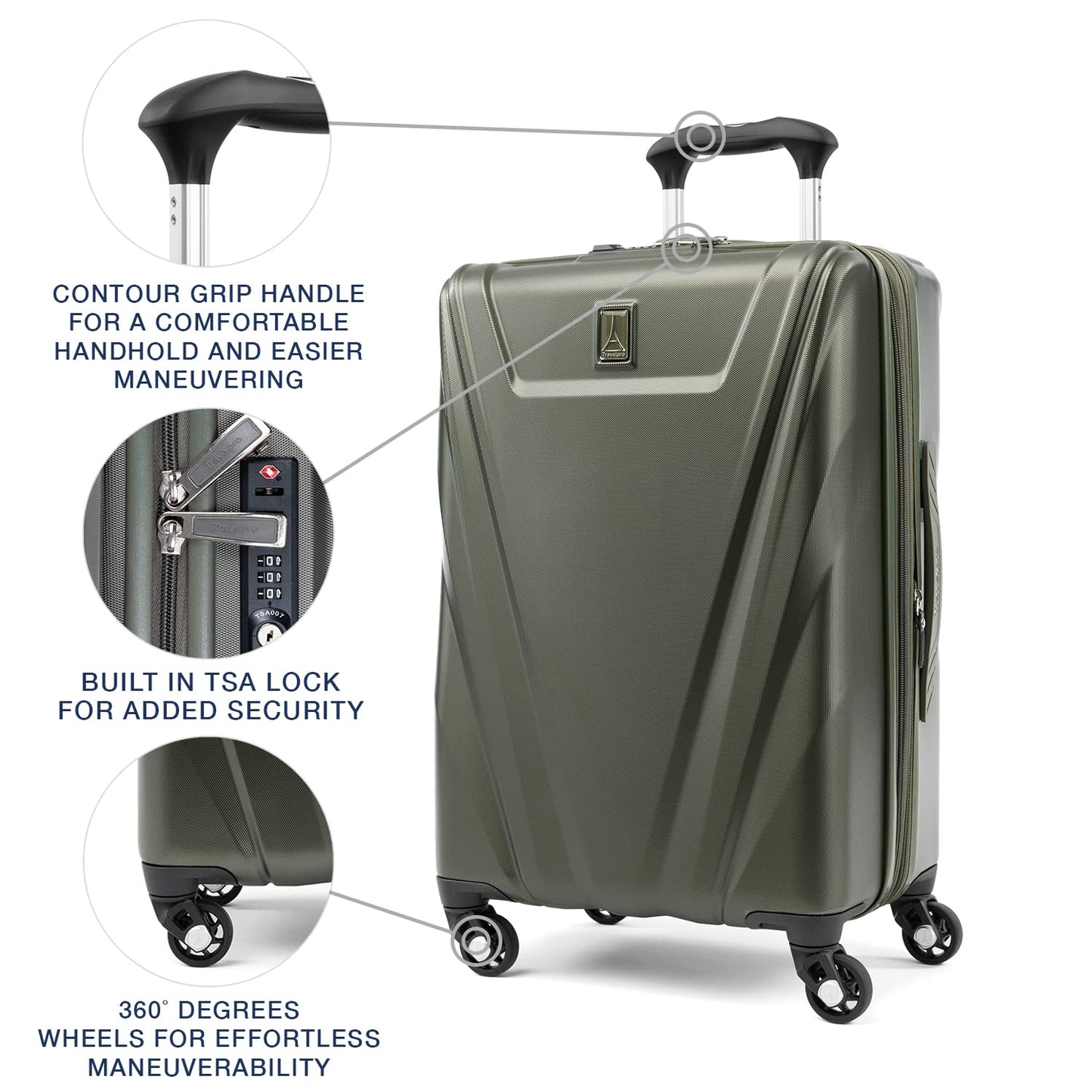 Carry On Travelpro® Maxlite 5 en Verde Militar