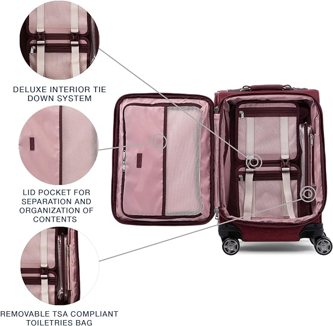 Carry On Travelpro® Platinum Elite Business Plus en Rojo Bordeaux