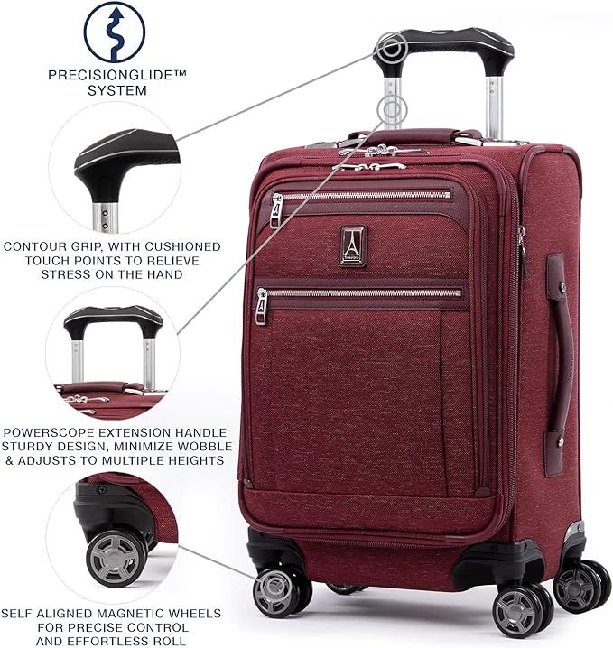 Carry On Travelpro® Platinum Elite Business Plus en Rojo Bordeaux